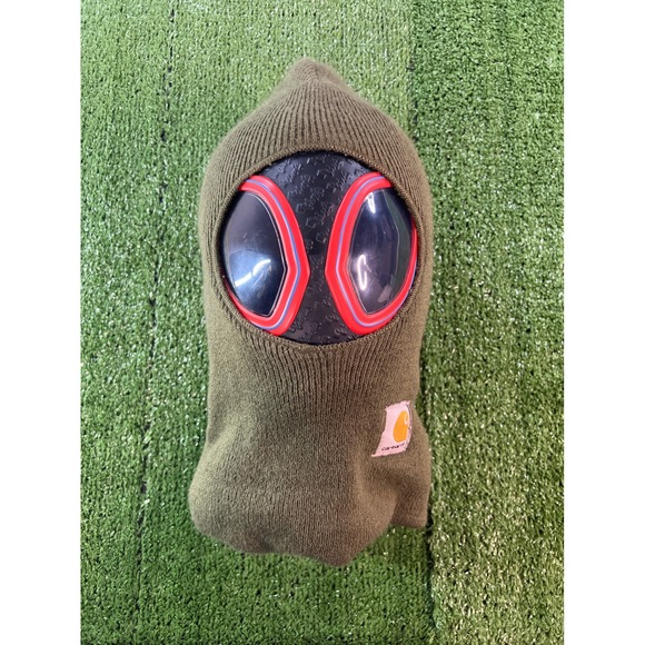 Carhartt WIP Balaclava Mask Knit Olive Green Face Ski Winter Hat - Picture 1 of 5